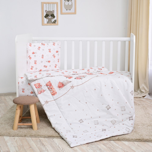 LORELLI ΣΕΤ ΠΡΟΙΚΑΣ 4 ΤΕΜ 100/50 RANFORCE BEARS PILLOW BEIGE 20800026101