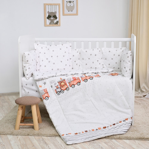 ΣΕΤ ΠΡΟΙΚΑΣ ΚΟΥΝΙΑΣ 4 ΤΕΜ LILY LORELLI 60/120CM RANFORCE TRAIN GREY 20800146001