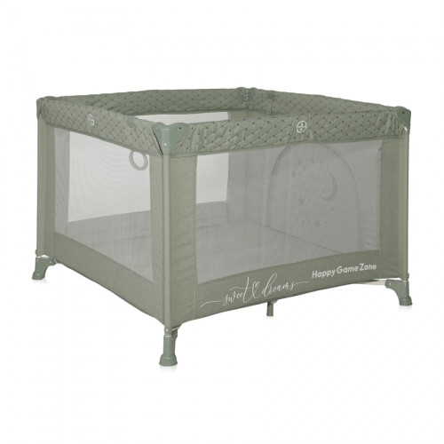 ΠΑΡΚΟΚΡΕΒΑΤΟ LORELLI HAPPY GAME ZONE 1 ΕΠΙΠΕΔΟΥ 100X100 ICEBERG GREEN STAR 10080532218