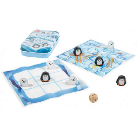 Hape Bamboo Επιτραπέζιο Tic Tac Toe/Snake & Ladders 2 In 1 E0478A