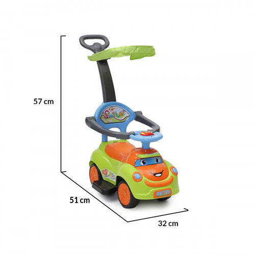 ΑΥΤΟΚΙΝΗΤΑΚΙ ΠΕΡΠΑΤΟΥΡΑ ΜΕ ΛΑΒΗ MONI CANGAROO RIDE ON CAR SMILE GREEN 3800146240912