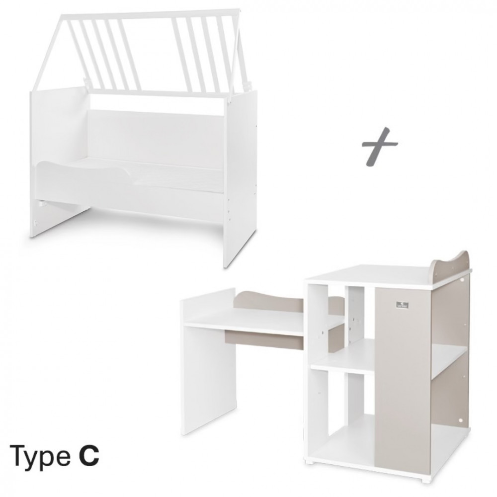 Κούνια μετατρεπόμενη σε κρεβάτι προεφηβικό και γραφείο της εταιρείας Lorelli.