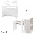 Κούνια μετατρεπόμενη σε κρεβάτι προεφηβικό και γραφείο της εταιρείας Lorelli.