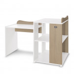 Η φωτογραφία δείχνει Κούνια μετατρεπόμενη σε κρεβάτι προεφηβικό και γραφείο της εταιρείας Lorelli.