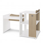 Η φωτογραφία δείχνει Κούνια μετατρεπόμενη σε κρεβάτι προεφηβικό και γραφείο της εταιρείας Lorelli.