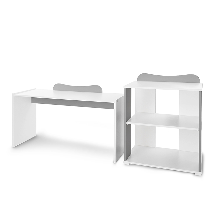 Η φωτογραφία δείχνει Κούνια μετατρεπόμενη σε κρεβάτι προεφηβικό και γραφείο της εταιρείας Lorelli.