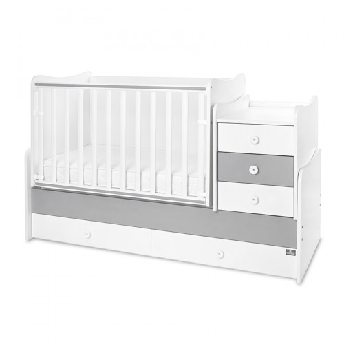 LORELLI ΚΟΥΝΙΑ ΜΕΤΑΤΡΕΠΟΜΕΝΗ ΣΕ ΚΡΕΒΑΤΙ MAXI PLUS NEW 70/160 WHITE/STONE GREY 10150580041P