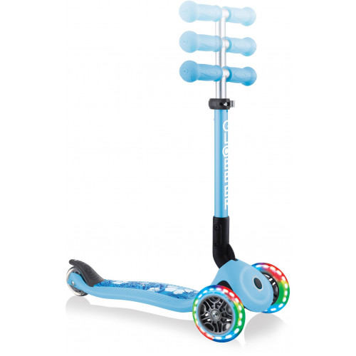 Globber Scooter Junior Foldable Fantasy Lights Flowers Pastel Blue (433-200) - (ΔΩΡΟ AΞΙΑΣ €5 ΚΟΥΔΟΥΝΙ)