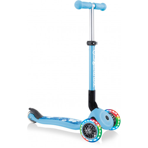 Globber Scooter Junior Foldable Fantasy Lights Flowers Pastel Blue (433-200) - (ΔΩΡΟ AΞΙΑΣ €5 ΚΟΥΔΟΥΝΙ)