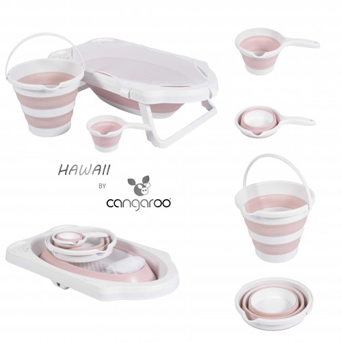 ΣΕΤ ΜΠΑΝΙΟΥ ΠΤΥΣΣΟΜΕΝΟ CANGAROO HAWAII PINK 3800146268756
