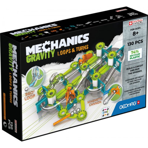 Geomag Σετ Gravity Loops & Turns 130pcs.-Green (PF.530.763.00)