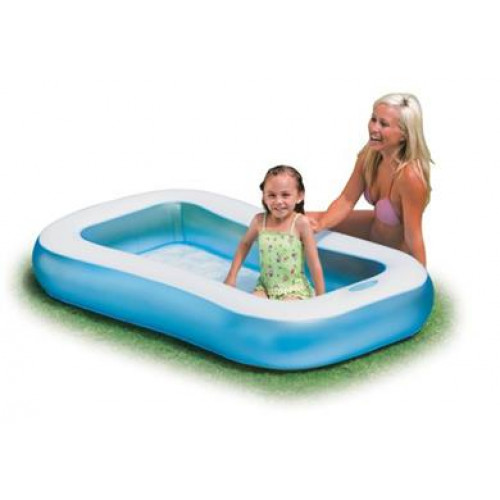 INTEX ΠΙΣΙΝΑ RECTANGULAR BABY POOL 166Χ100Χ28CM ΓΑΛΑΖΙΟ 57403
