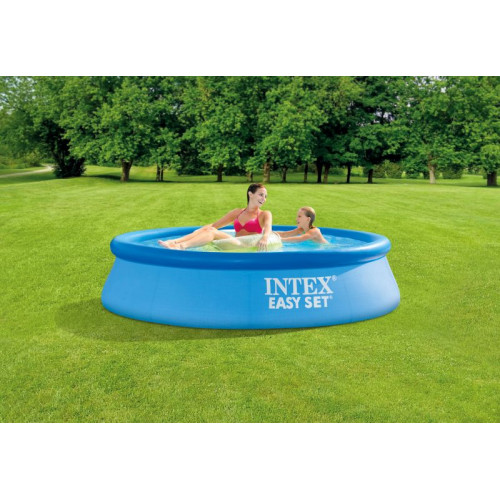INTEX ΠΙΣΙΝΑ ΣΤΡΟΓΓΥΛΗ EASY SET 244X61CM ΜΠΛΕ 28108