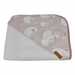 Μπουρνούζι με κουκούλαΕξαιρετικής ποιότητας από 100% βαμβάκιΑπαλή αίσθηση και μεγάλη απορροφητικότητα400 GSMΔιαστάσεις: 75 x 80 cm