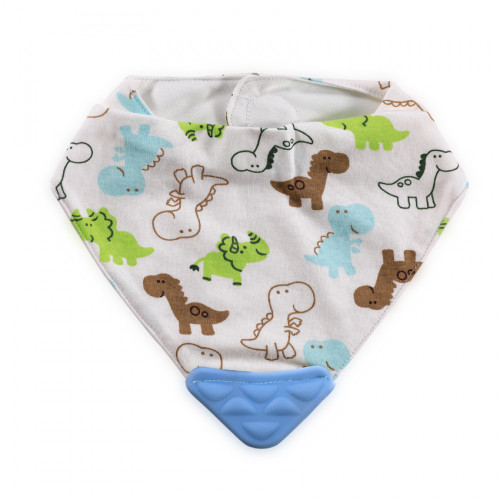 LORELLI ΒΡΕΦΙΚΗ ΣΑΛΙΑΡΑ BANDANA BIB WITH TEETHER 1026017-DINOSAUR