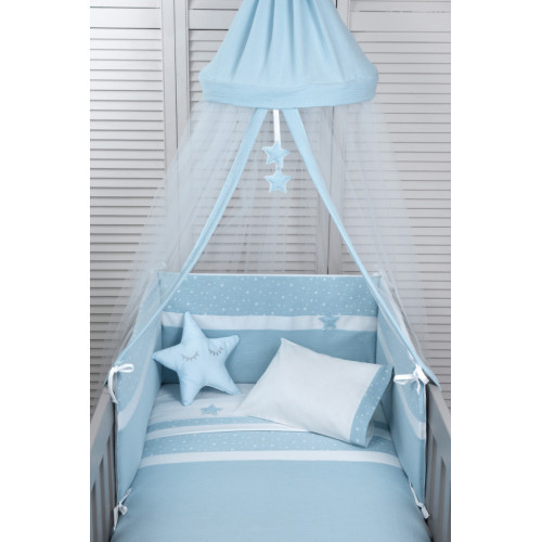 ΣΕΝΤΟΝΙΑ ΣΕΤ 3TEM BABY OLIVER 100X165CM MUSLIN CIEL 46-6706/371