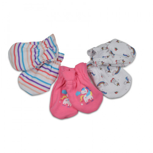 Βρεφικά γαντάκια 3 ζεύγη Cangaroo Baby mittens Kay Pink 3800146265526
