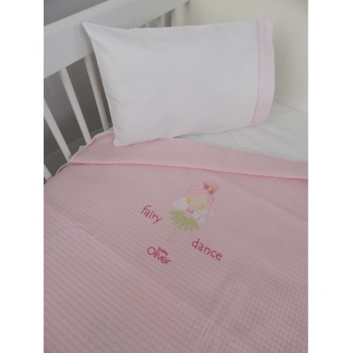 KΟΥΒΕΡΤΑ ΛΙΚΝΟΥ ΚΑΙ ΑΓΚΑΛΙΑΣ ΠΙΚΕ 100Χ80CM BABY OLIVER DES 307 FAIRY DANCE PINK 46-6721/307