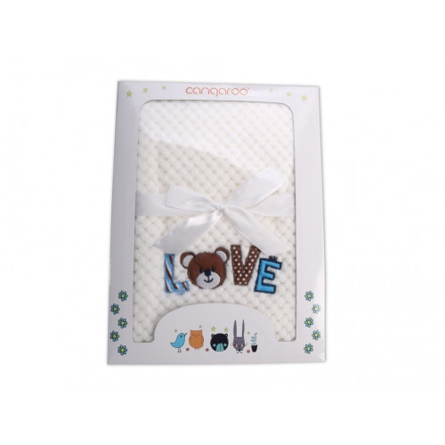 Βρεφική κουβέρτα Fleece Cangaroo Freya White 3800146263973