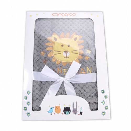 Βρεφική κουβέρτα Fleece Cangaroo Freya Grey 3800146263966