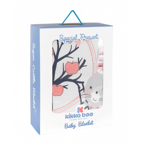 ΒΑΜΒΑΚΕΡΗ ΚΟΥΒΕΡΤΑ KIKKA BOO QUILTED COTTON RANFORCE 90/110cm PINK BUNNY 31103010045