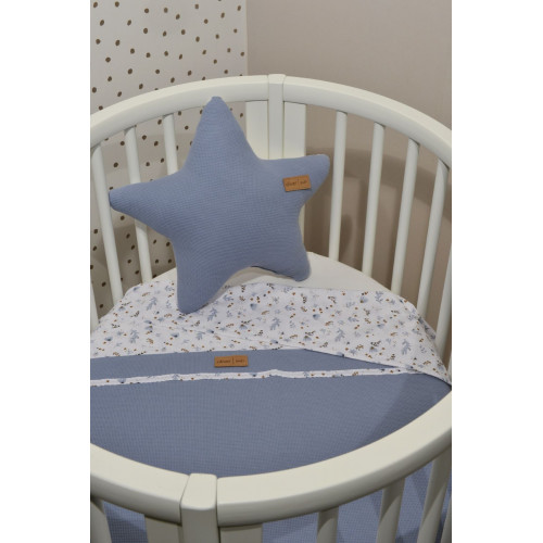 BABY OLIVER DES.401 ΚΑΛΟΚΑΙΡΙΝΗ ΚΟΥΒΕΡΤΑ ΔΙΠΛΗΣ ΟΨΗΣ 75x95CM ΜΠΛΕ 46-6721/401