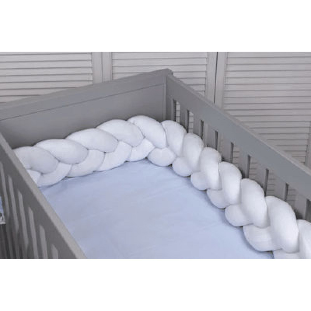 ΠΑΝΤΑ ΠΛΕΞΟΥΔΑ BABY OLIVER 200Χ18 ΛΕΥΚΟ 46-6713/10 Πάντες Κρεβατιού / Κούνιας