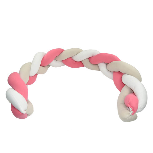 Πάντα πλεξούδα κρεβατιού 260x25cm Bebe Stars Pink 30-185