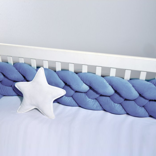 BABY OLIVER DES 9080 ΠΛΕΞΟΥΔΑ ΒΕΛΟΥΤΕ 24x200CM ΜΠΛΕ ΤΕΤΡΑΠΛΗ 46-6714-4/9080