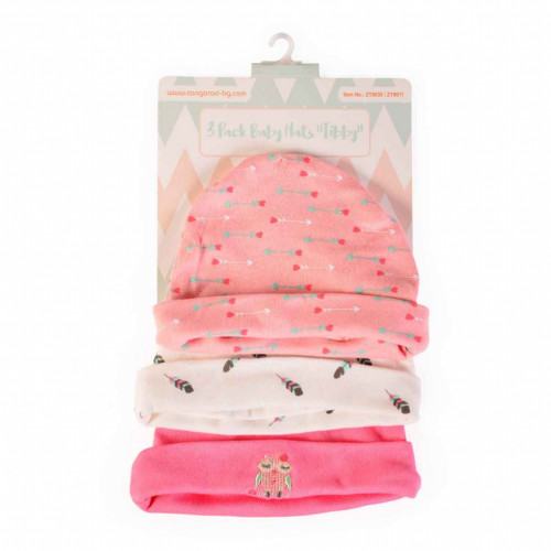 ΒΡΕΦΙΚΑ ΒΑΜΒΑΚΕΡΑ ΚΑΠΕΛΑΚΙΑ 3 ΤΕΜΑΧΙΩΝ TIBBY PINK 3800146264222