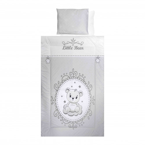LORELLI ΣΕΤ ΠΡΟΙΚΑΣ 4 ΤΕΜ 100/50 RANFORCE LITTLE BEAR GREY 20800025903