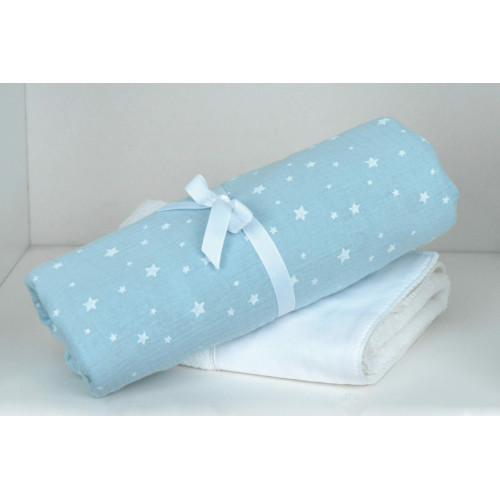 ΠΑΝΑ ΑΓΚΑΛΙΑΣ BABY OLIVER MUSLIN 80X80CM CIEL 46-6748/371
