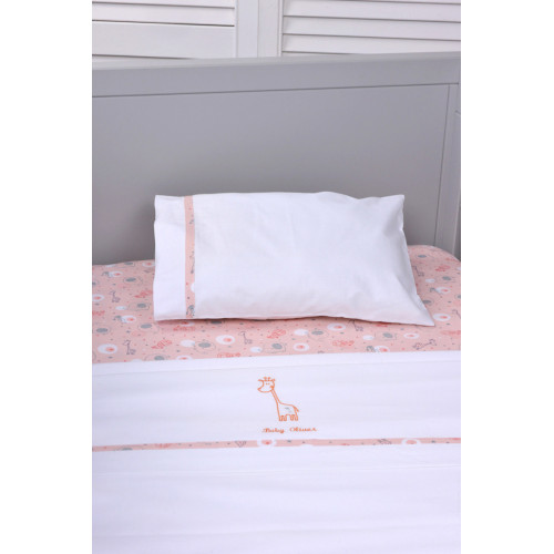 ΣΕΝΤΟΝΙΑ ΚΟΥΝΙΑΣ ΣΕΤ 3ΤΕΜ ΜΕ ΚΕΝΤΗΜΑ 160Χ110 GIRAFFE PINK 46-6707/165