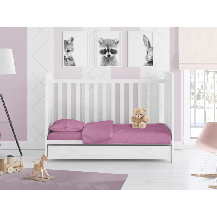  Σετ Σεντόνια 3 τεμαχίων Μονόχρωμα που περιέχει: Βρεφικά Σεντονάκια 120Χ160 κούνιας 2 τεμ.