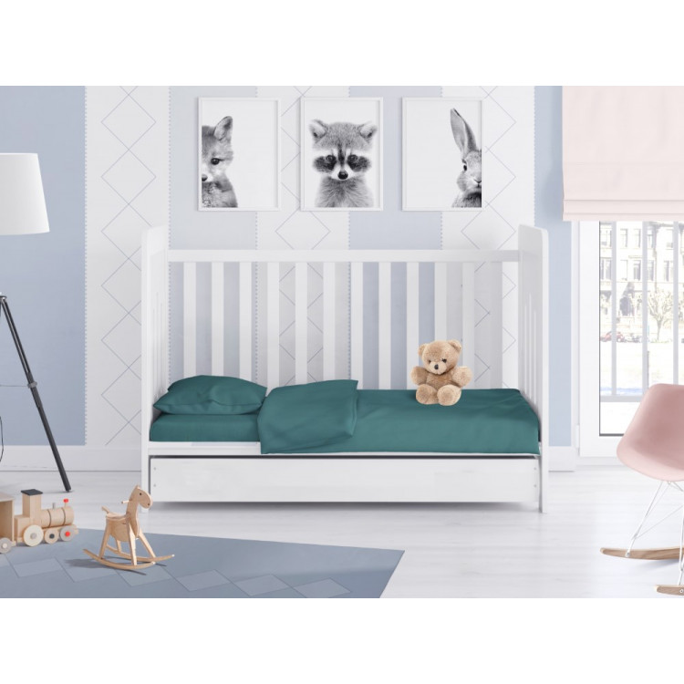  Σετ Σεντόνια 3 τεμαχίων Μονόχρωμα που περιέχει: Βρεφικά Σεντονάκια 120Χ160 κούνιας 2 τεμ.