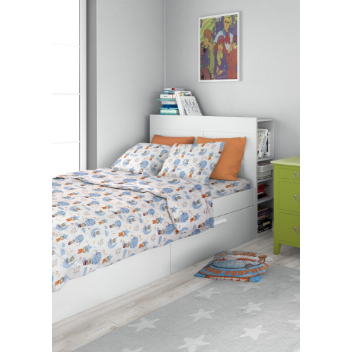 DIMcol ΣΕΝΤΟΝΙΑ ΕΜΠΡΙΜΕ ΣΕΤ 3 τεμ ΠΑΙΔ Cotton 100% 160Χ240 Reach the stars 191 Sky blue 1924615210819182