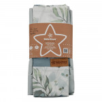 Η φωτογραφία δείχνει Το σετ σεντονιών (2 τμχ) της Bebe Stars κατάλληλο για λίκνο και καλαθούνα, αποτελείται από ένα κατωσέντονο και ένα πανωσέντονο.