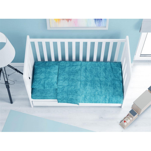 DIMcol Κατωσέντονο με Λάστιχο bebe Premium Shadow 620 0,70X1,40X0,15 Turquoise 100% Cotton 31132019006