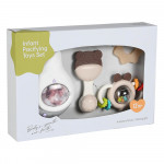 Η φωτογραφία δείχνει – Το σετ διαθέτει λάμπα νυκτός, μασητικά και κουδουνίστρες.