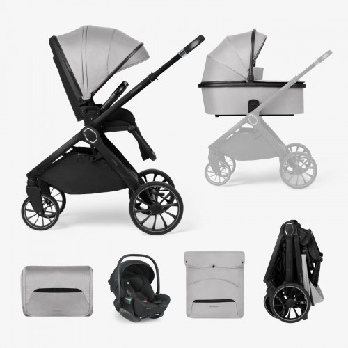 KIKKA BOO ΠΟΛΥΚΑΡΟΤΣΙ 3 ΣΕ 1 ΜΕ ΚΑΛΑΘΟΥΝΑ ΚΑΙ ΚΑΘΙΣΜΑ ΑΥΤΟΚΙΝΗΤΟΥ TIFFANY LIGHT GREY 2024 31001020152-3