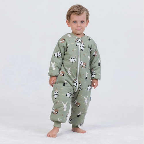 MONPETIT ΧΕΙΜΕΡΙΝΟΣ ΥΠΝΟΣΑΚΟΣ ΜΕ ΠΟΔΙΑ PANDA GREEN 1020-01