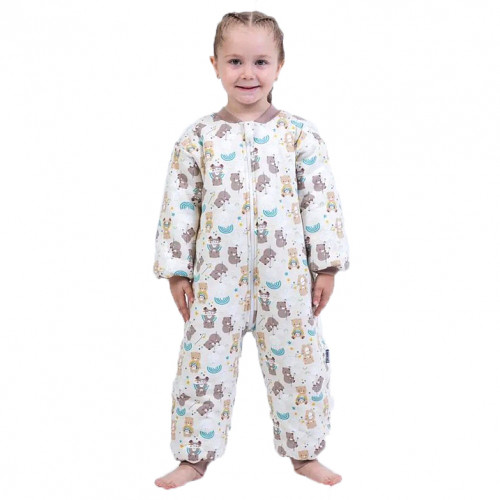 MONPETIT ΧΕΙΜΕΡΙΝΟΣ ΥΠΝΟΣΑΚΟΣ ΜΕ ΠΟΔΙΑ BEAR BROWN 1020-05