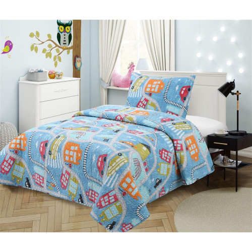 DIMCOL ΚΟΥΒΕΡΛΙ ΣΕΤ 2 ΤΕΜ KIDS ΕΜΠΡΙΜΕ 415 160X220 100% MICROFIBER 32412906005