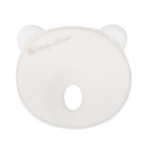KIKKA BOO ΕΡΓΟΝΟΜΙΚΟ ΜΑΞΙΛΑΡΙ MEMORY FOAM BEAR AIRKNIT WHITE 31106010126