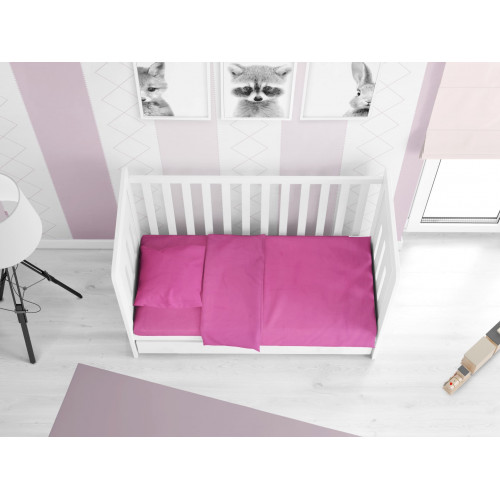 DIMcol ΠΑΠΛΩΜΑΤΟΘΗΚΗ ΒΡΕΦ Cotton 100% 120Χ160 Solid 499 Fuchsia 1915617606249930