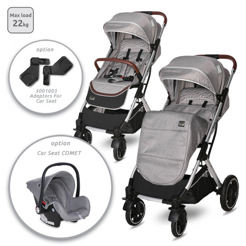 LORELLI ΠΑΙΔΙΚΟ ΚΑΡΟΤΣΙ ΜΕ ΚΑΘΙΣΜΑ ΑΥΤΟΚΙΝΗΤΟΥ STORM OPALINE GREY 10021692302-3