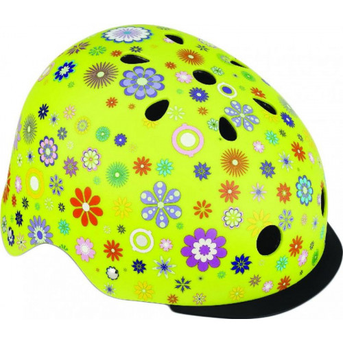 Globber Κράνος Elite Lights XS/S (48-53cm) Lime Green Flowers 507-106