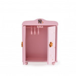 Παιχνίδι ξύλινη ντουλάπα για κούκλες με 3 κρεμάστρες.