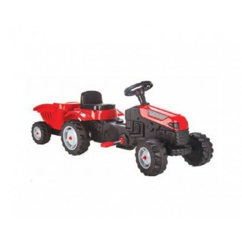 ΠΑΙΔΙΚΟ ΤΡΑΚΤΕΡ ΜΕ ΚΑΡΟΤΣΑ Pilsan 07316 Tractor with Pedals And Traler Red 103135