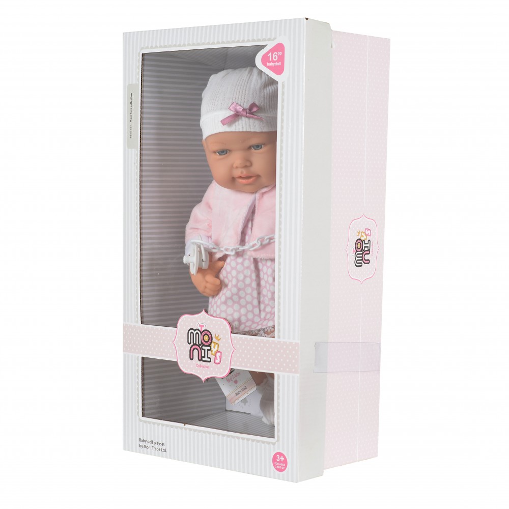 Η φωτογραφία δείχνει MONI TOYS ΚΟΥΚΛΑ ΜΩΡΟ ΜΕ ΠΙΠΙΛΑ 41CM 3801005601677ΚΑΤΑΛΛΗΛΟ ΓΙΑ ΗΛΙΚΙΑ 3+ ΜΗΝΩΝ